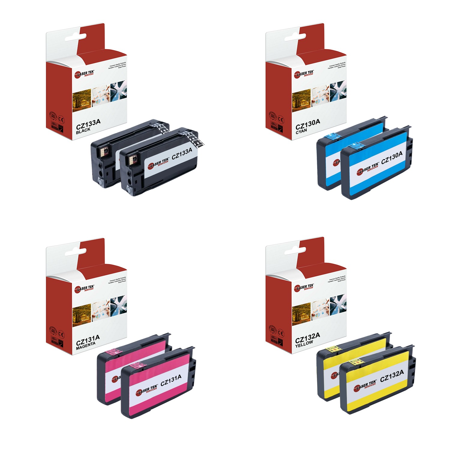 Laser Tek Services Compatible HP 711XL High Yield Ink Cartridge Replacement for