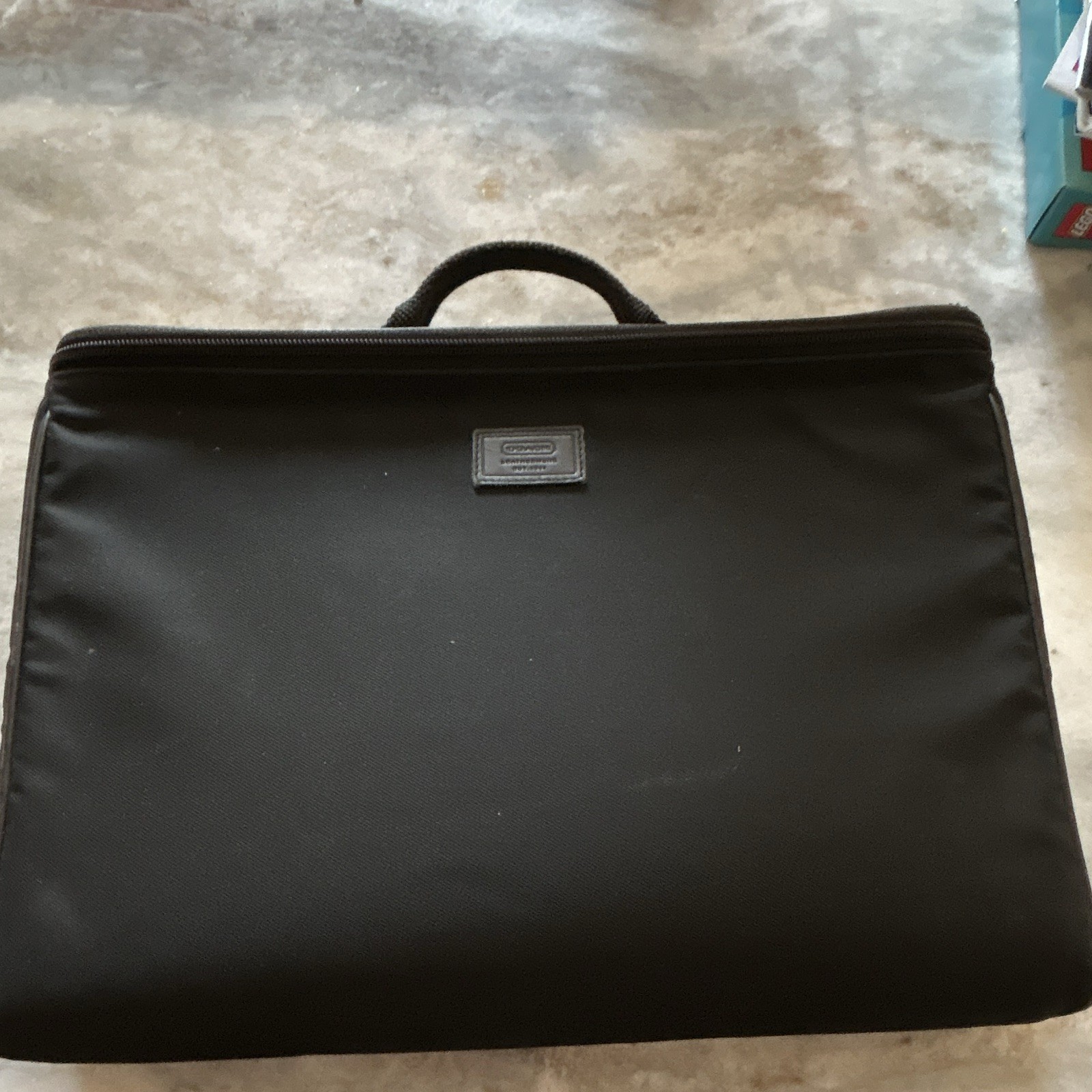Coach Black Solid Laptop Sleeve Case with Handle, Universal Compatibility