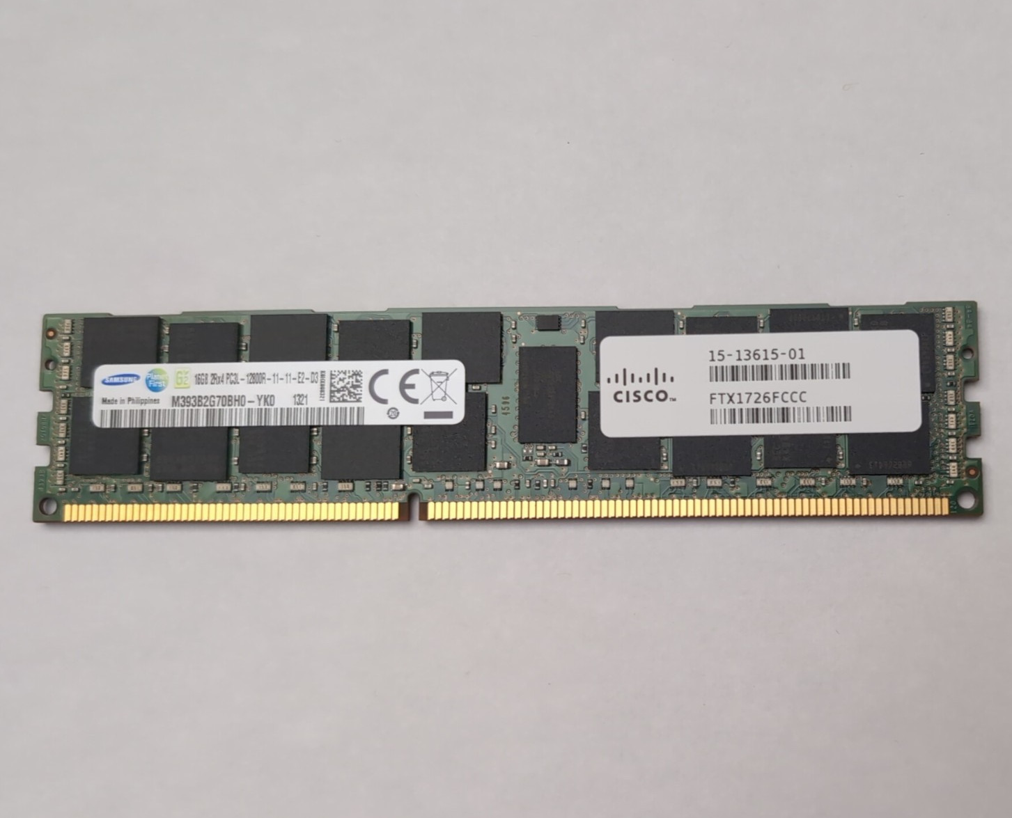 Lot of 30 Cisco UCSMR1X162RYA (Samsung) 16GB DDR3L RDIMM 1600MHz PC3L-12800R