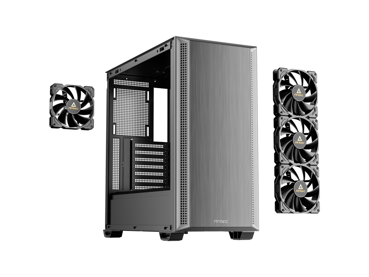 Antec P7 S, 4 x PWM Fans Included, Dual Side Front Mesh Intake, 360 mm Top Radia