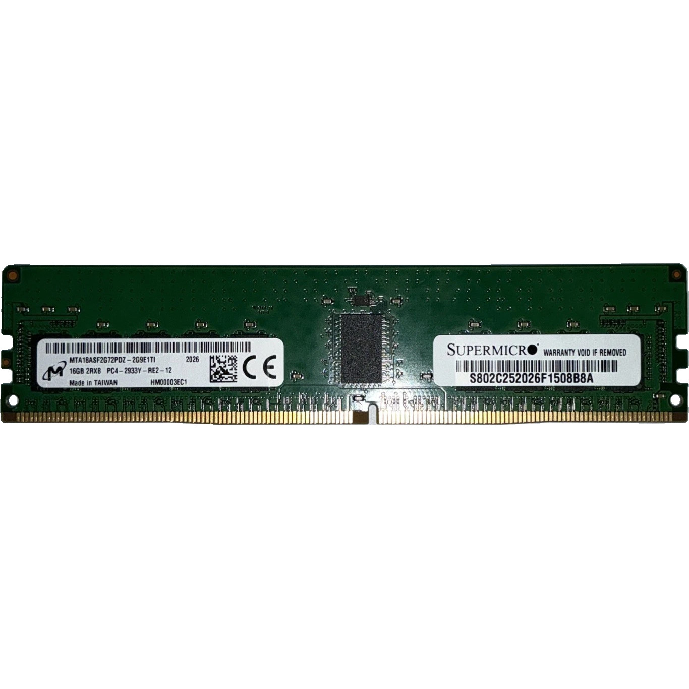 Micron MTA18ASF2G72PDZ-2G9 ECC Server Memory 16GB 2Rx8 2933 RDIMM PC4-23466