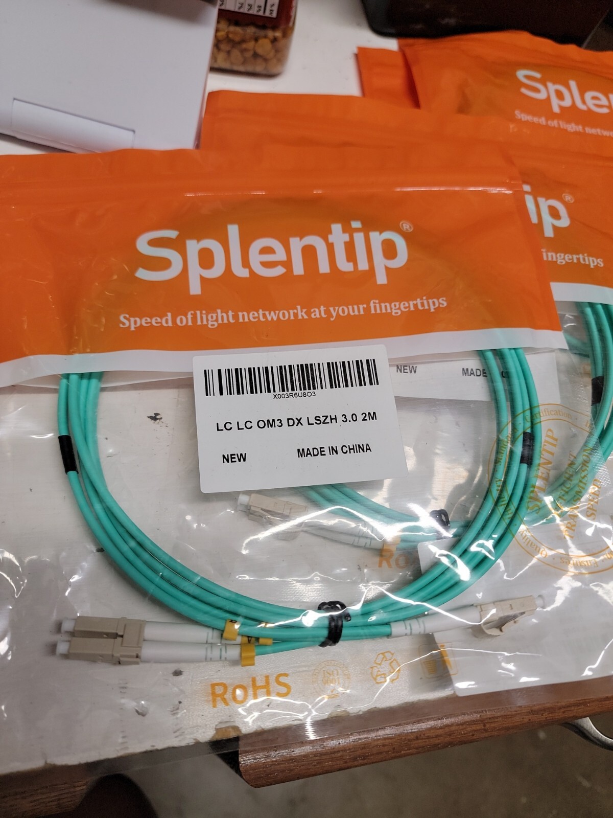 2M 6FT LC to LC OM3 10Gbps Duplex 50/125 Multi Mode Fiber Optic Optical Cable