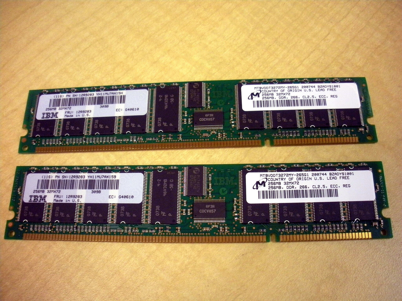 IBM 4443-9406 512MB (2x 256MB) Memory Kit (12R9283, 53P3222)