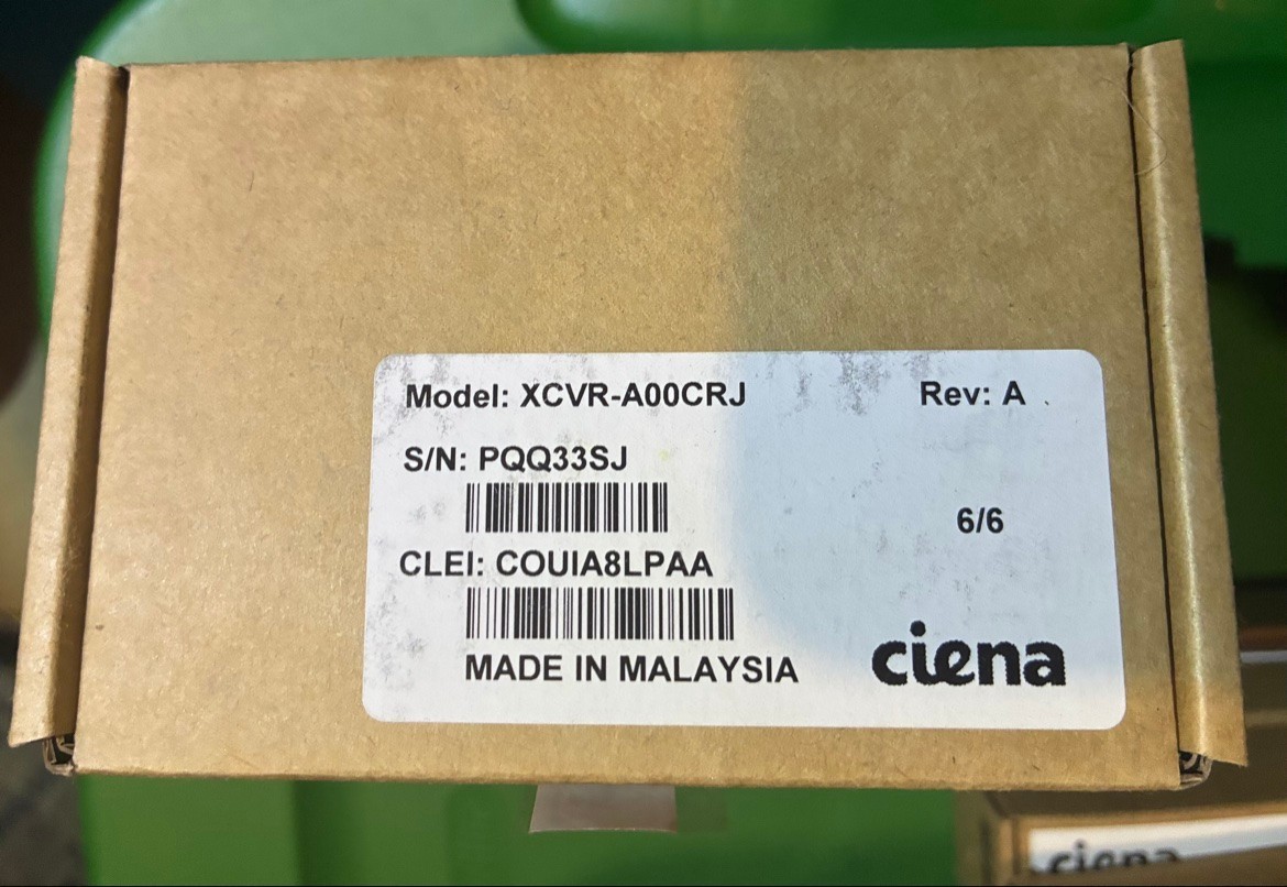 Ciena XCVR-A00CRJ 1000BASE-T SFP Transceiver RJ45 Copper NEW Sealed