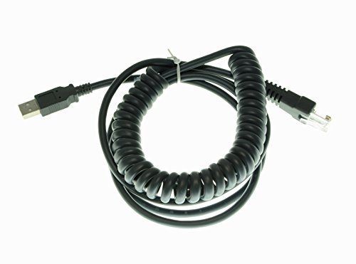 9FT USB Laser Barcode Scanner Coiled Cable for Symbol LS2208 LS3408 LS3478