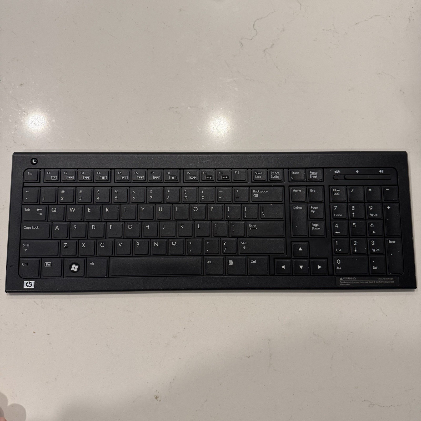 HP Wireless Elite Keyboard RK713A Black (Keyboard Only) No Receiver Not Tested