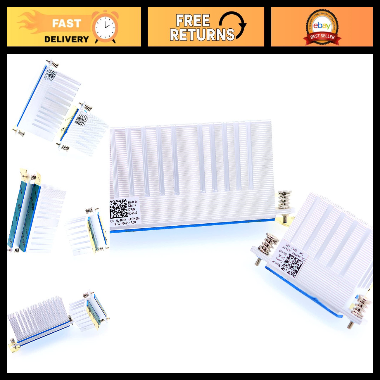 Large CPU VR Heatsink Module & Small VRM Heatsink for Dell Alienware Aurora R10