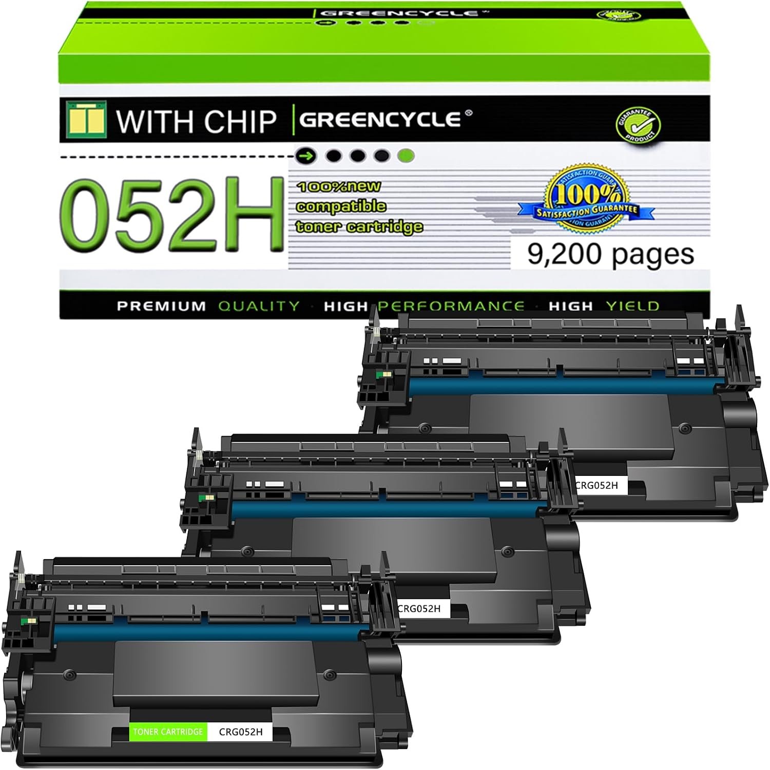 3 Pack CRG 052H Toner Cartridge Fits For Canon image CLASS MF421dw MF428x MF429x