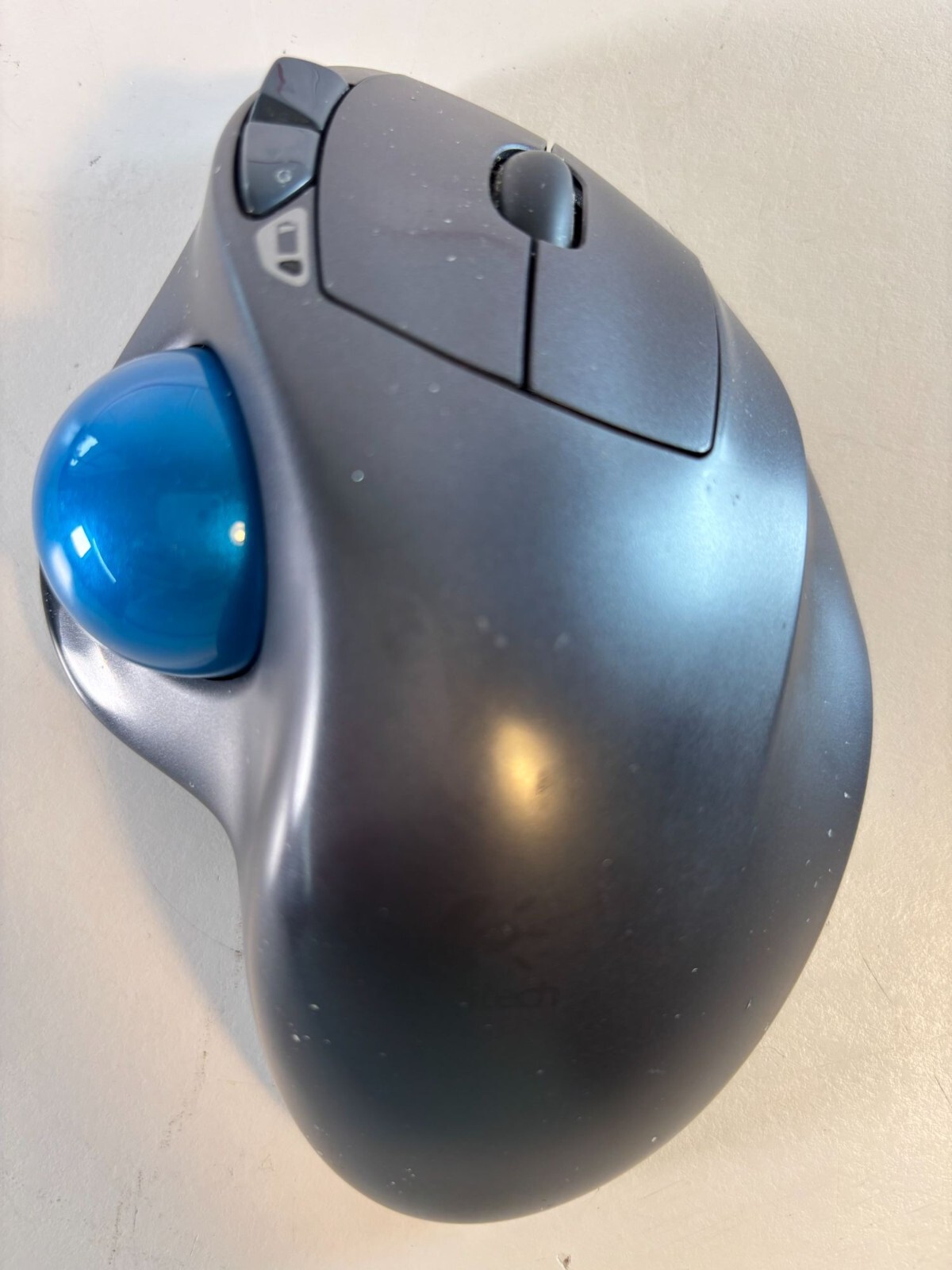 Logitech Logi M570 Wireless Trackball Mouse & Paired Receiver Blue Ball