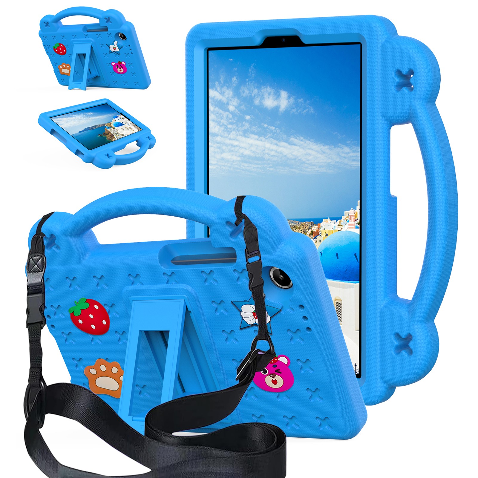 For Lenovo Tab One/K9 8.7" 2025 Tablet Kids EVA Handle Stand Shoulder Strap Case