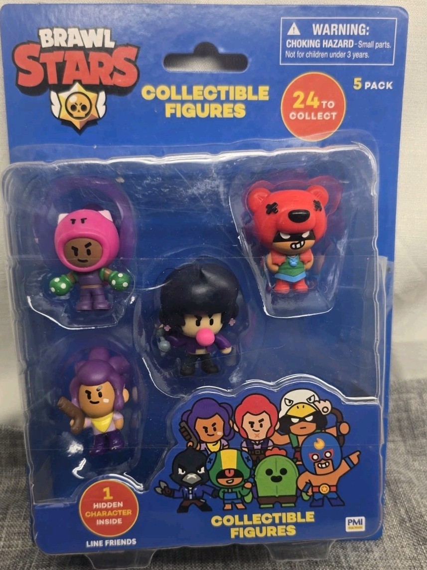RARE NEW SEALED BRAWL STARS S1 FIGURES - 5 PACK DELUXE BOX