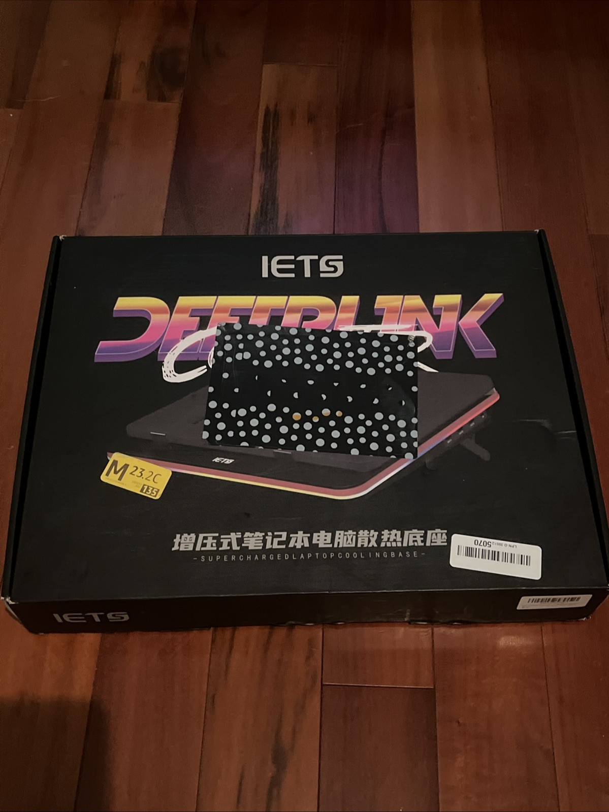 IETS GT500 Powerful Turbo-Fan (5000 RPM) RGB Laptop Cooling Pad