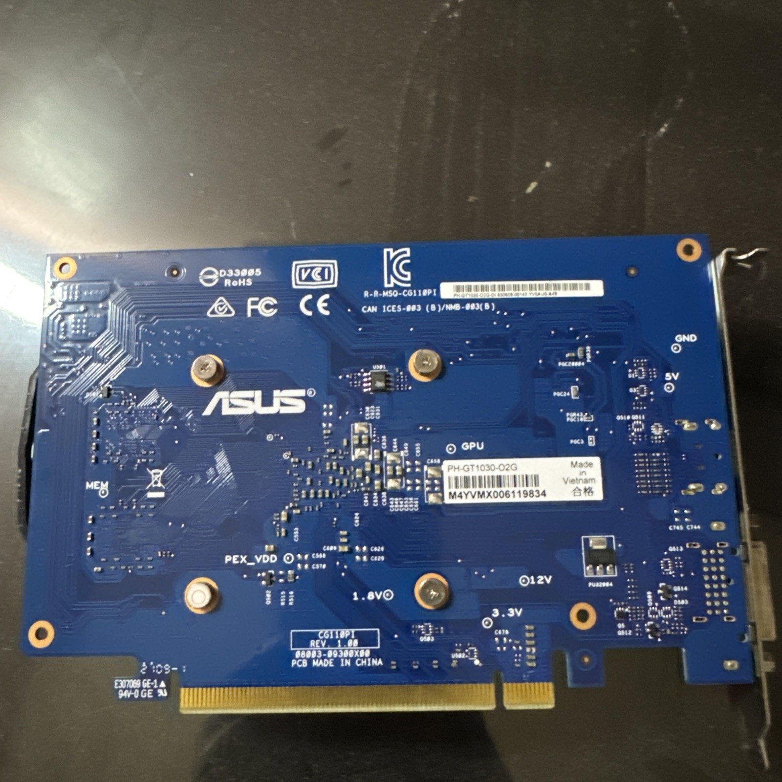 ASUS GeForce GT1030 2GB 384SP GDDR5 PCI-E Graphics Video Card DVI HDMI