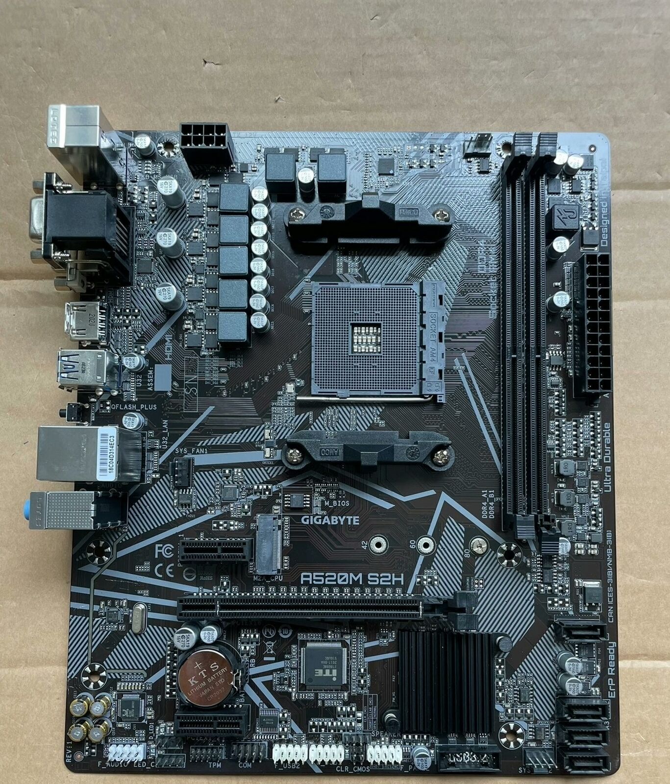FOR GIGABYTE A520M S2H AMD AM4 DDR4*2 64GB HDMI VGA DVI-D Motherboard Test OK
