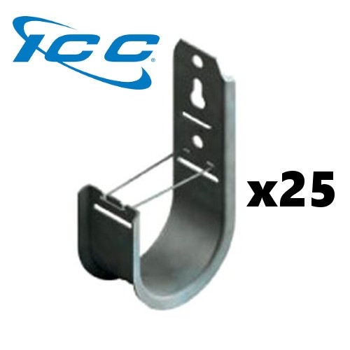 ICC 25 Pack 2" J-Hook Wall Ceiling Mount Route Network Cable Wires ICCMSJHK4 sh