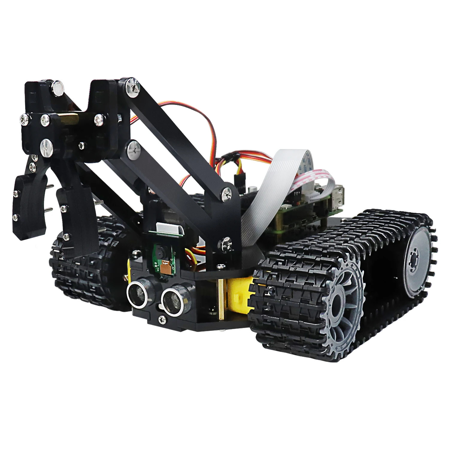 Freenove Tank Robot Kit for Raspberry Pi 5/4B/3B+/Zero 2W, Crawler, Grab, Line