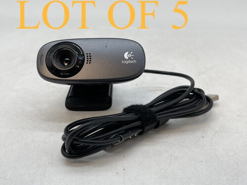 LOT OF 5 Logitech C310 720p 30 FPS HD Webcam V-U0015 Wired USB 