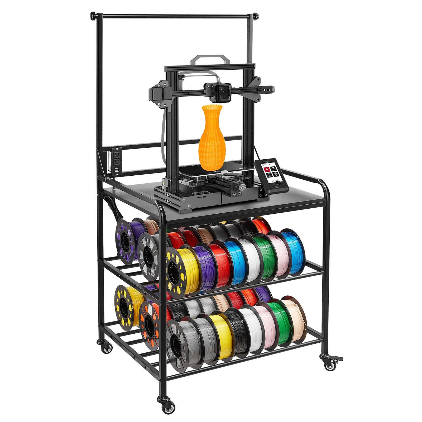 Uimoso 3D Printer Filament Storage Rack 3-Tier 3D Printer Stand with Storage