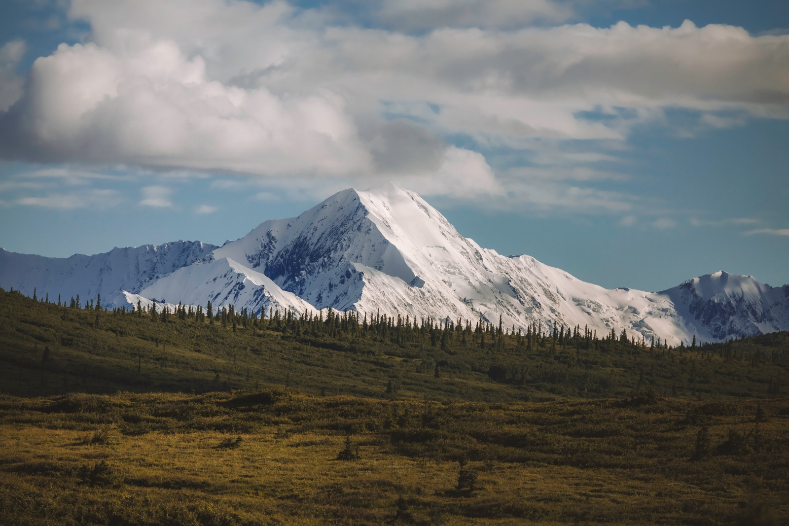 Landscape nature clouds mountains snowy mountain Custom Gaming Mat Desk