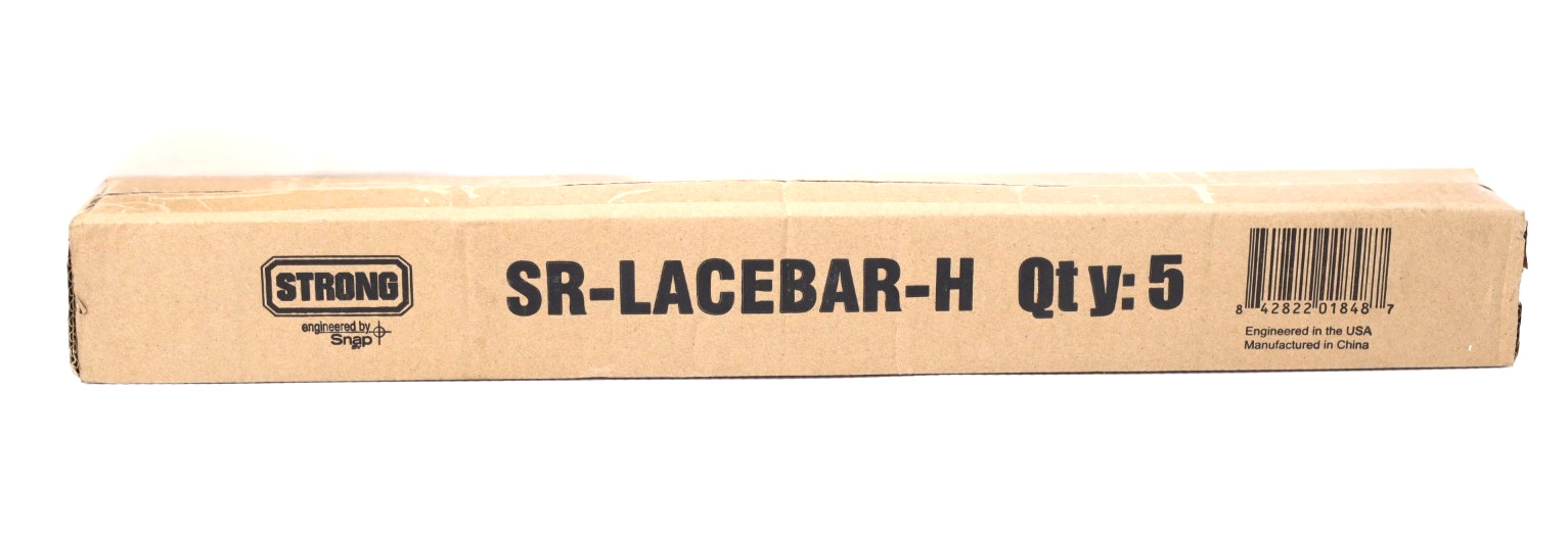 Strong AV SR-LACEBAR-H Rack Horizontal Lacing L Bar, Steel, 5-Pack, Black w498