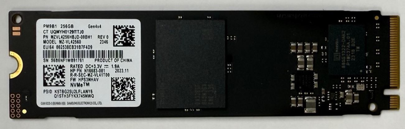 SAMSUNG 256GB SSD PM9B1 M.2 NVMe PCIe Gen4 x4 MZ-VL42560 MZVL4256HBJD-00BH1