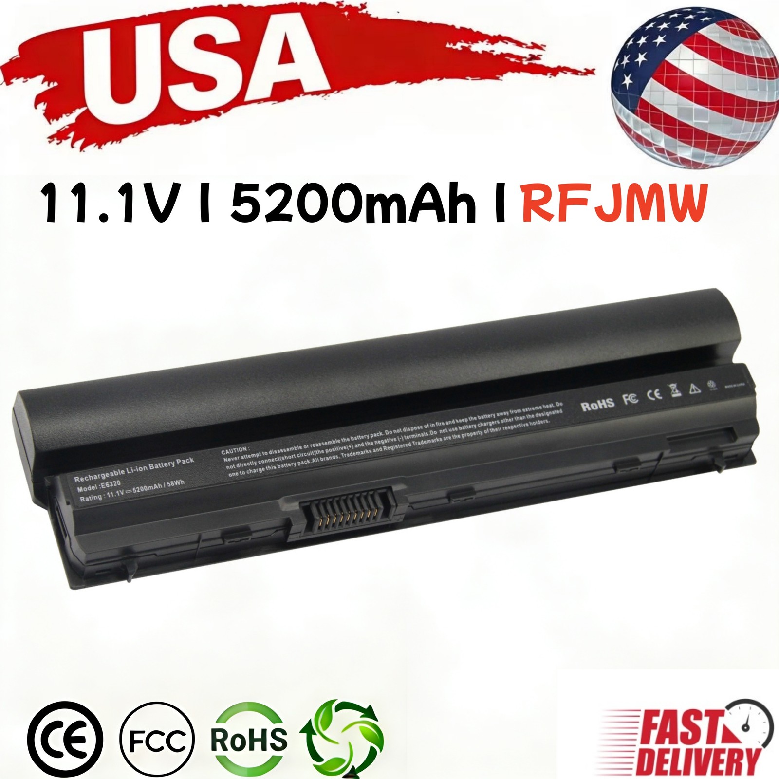 LOT Battery For Dell Latitude E6220 E6230 E6320 E6330 E6430S RFJMW FRR0G