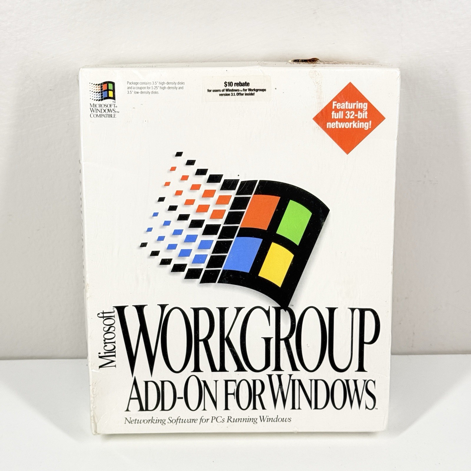 Microsoft Windows for Workgroups 3.1 Add On For Windows – Factory Sealed NOS