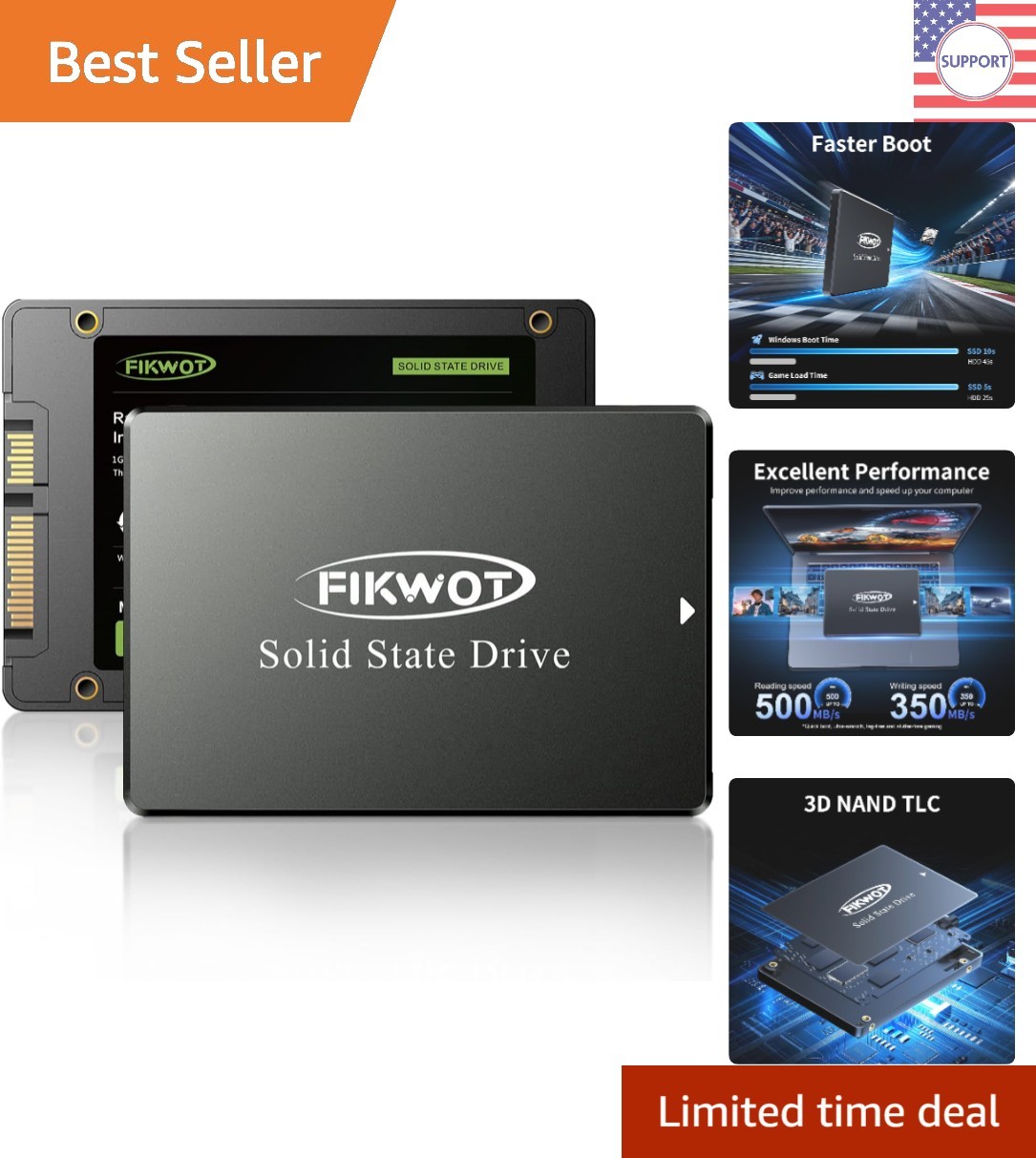 Internal 500GB SSD with Hardware Encryption & Shock Resistance - 2.5'' Solution