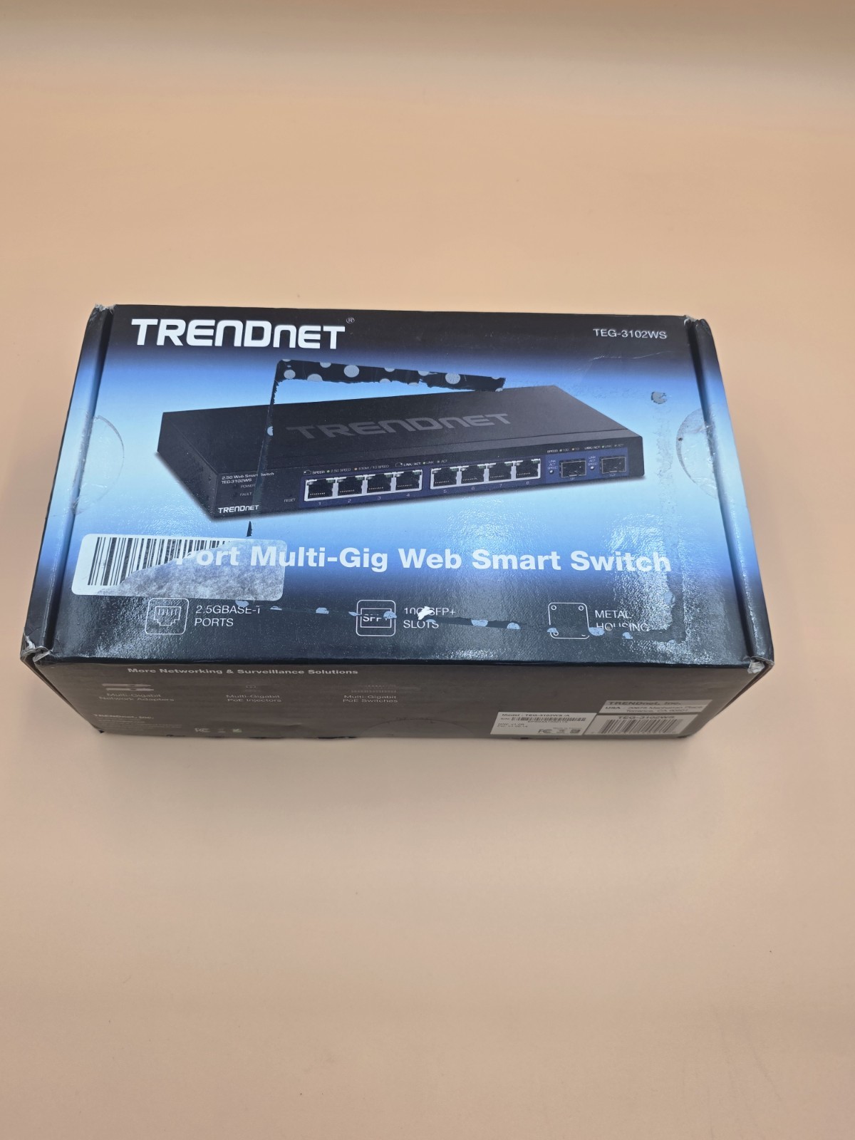 TRENDnet TEG-3102WS 10-Port Multi-Gig Switch 8x 2.5Gbps + 2x 10Gbps SFP+