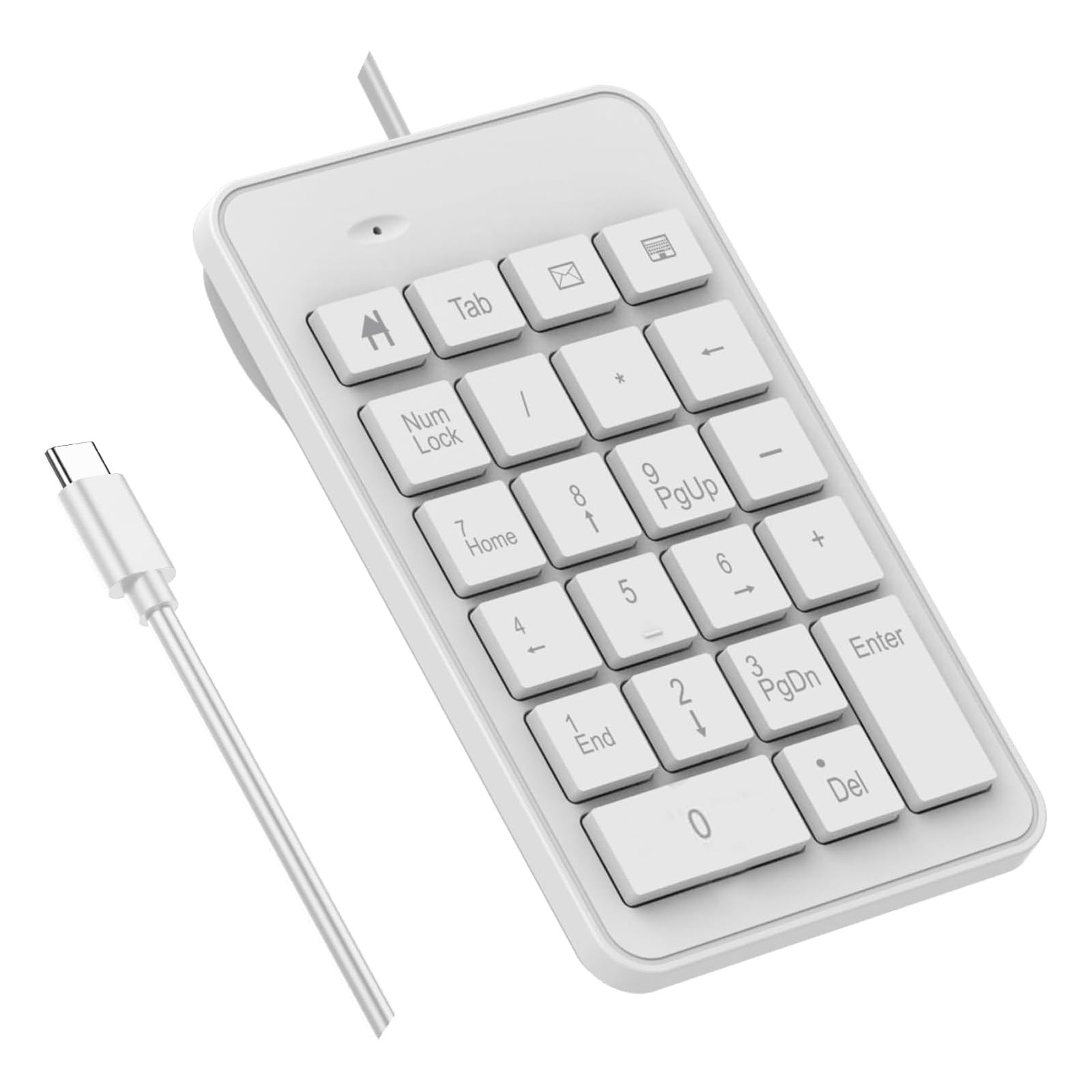 Wired USB Number Pad - 23 Keys Numeric Keypad Upgraded 10 Key USB Keyboard Fi...