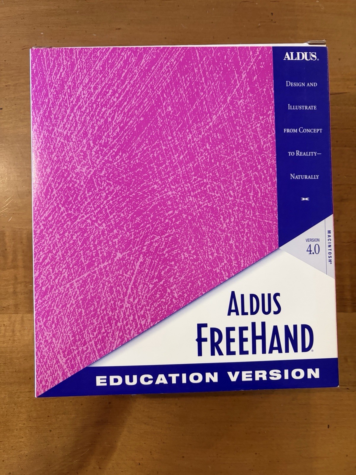 Aldus FreeHand 4.0 Education Version Macintosh Vintage Software Sealed Disks Box