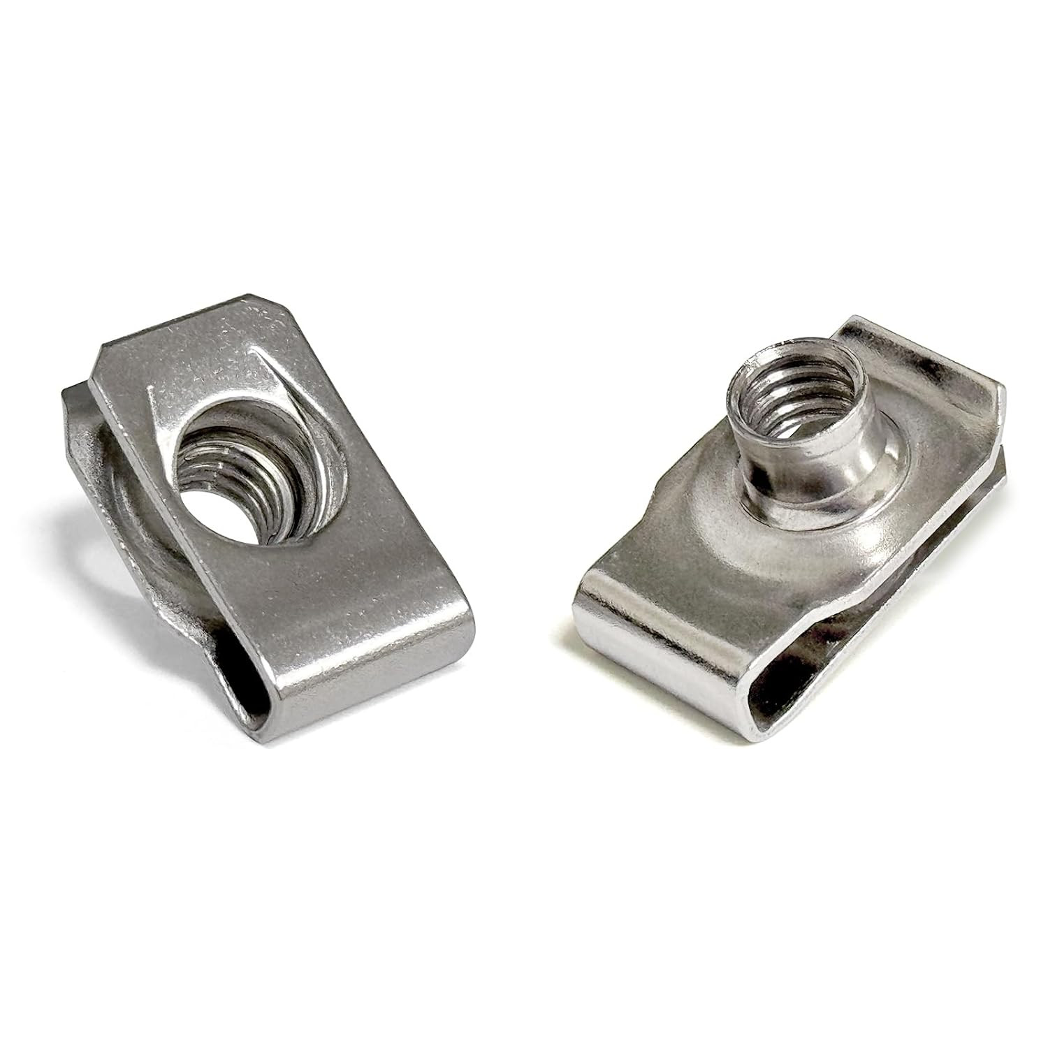 20pcs M8 U-Type Clip-On Nuts 304 Stainless Steel U Nut Fasteners