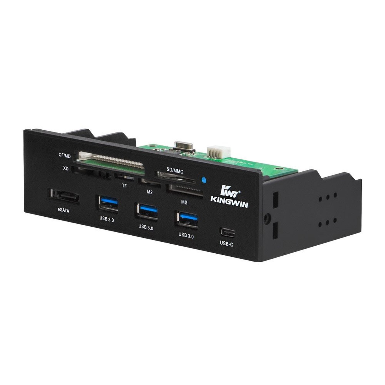 Kingwin Powered USB Hub 3.0 w/ 1 USB-C Port, SD Card Reader & Micro SD Card R...