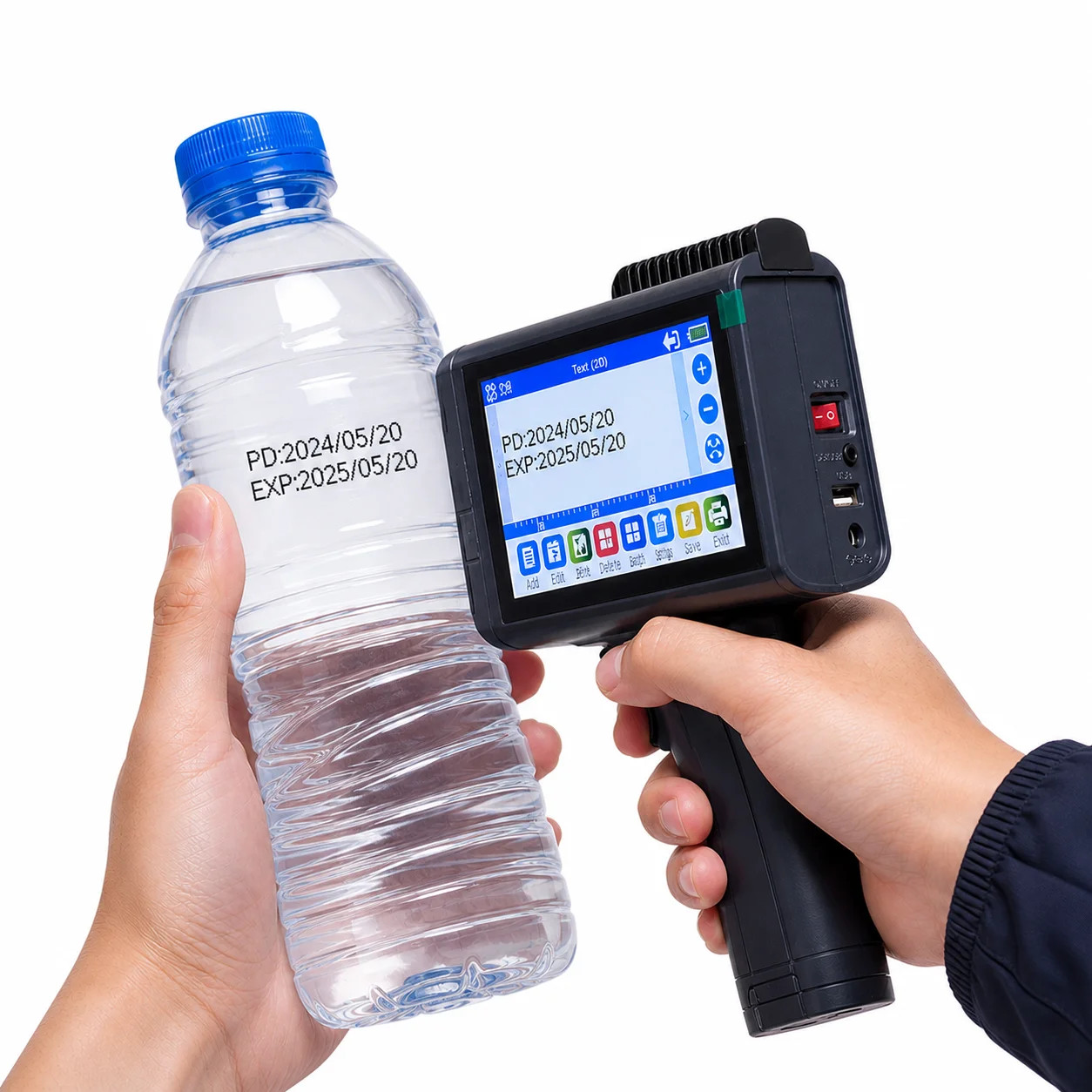 Portable Inkjet Coder 12.7mm Date Code Expiry Date Barcode for Paper Sheets