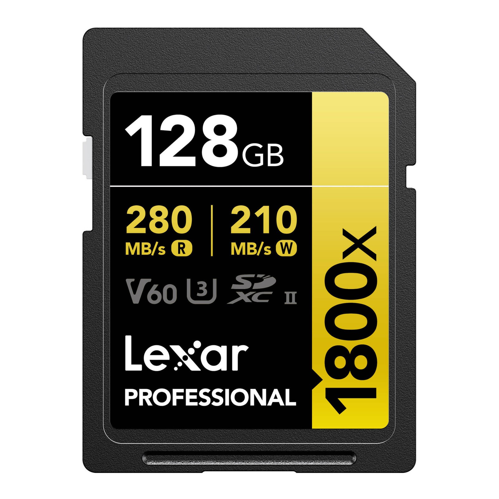Lexar 128GB Professional 1800x UHS-II SDXC Memory Card (GOLD Series, 2-Pack)