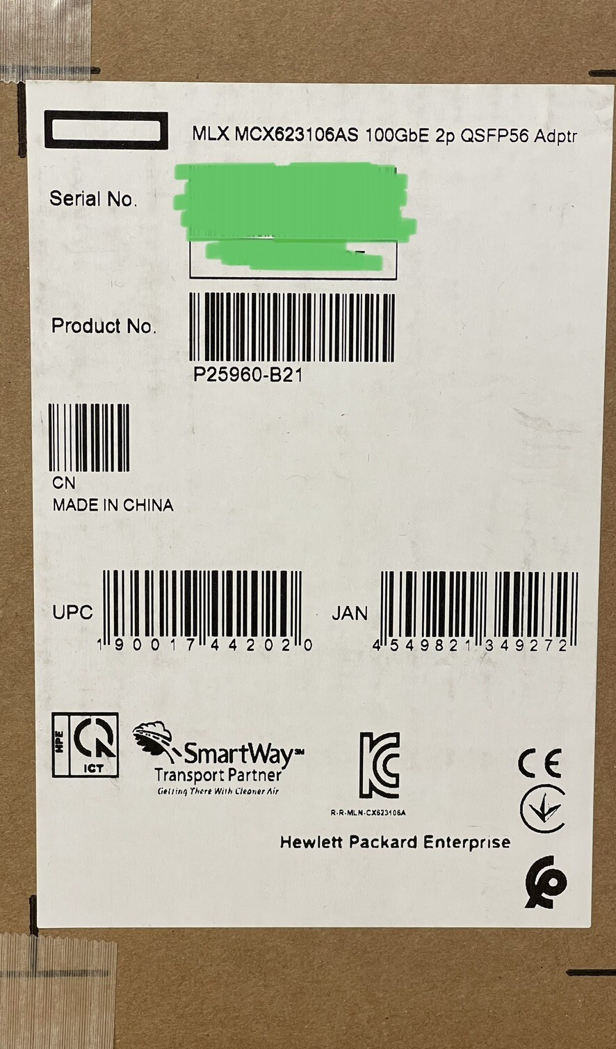 HPE ConnectX-6 Mellanox DX 2 Port 100GbE Ethernet Network Adapter HHHL NIC PCI-e