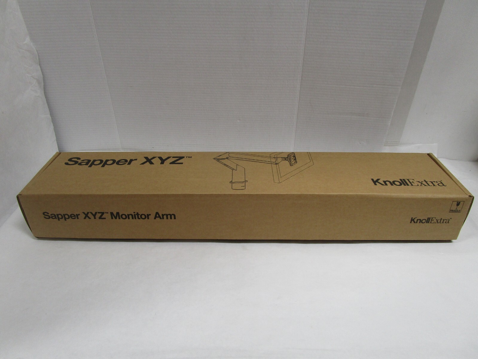 KNOLL SAPPER MONITOR XYZ SINGLE ARM BLACK  XYZMAS CLMPK NEW SEE PHOTO 
