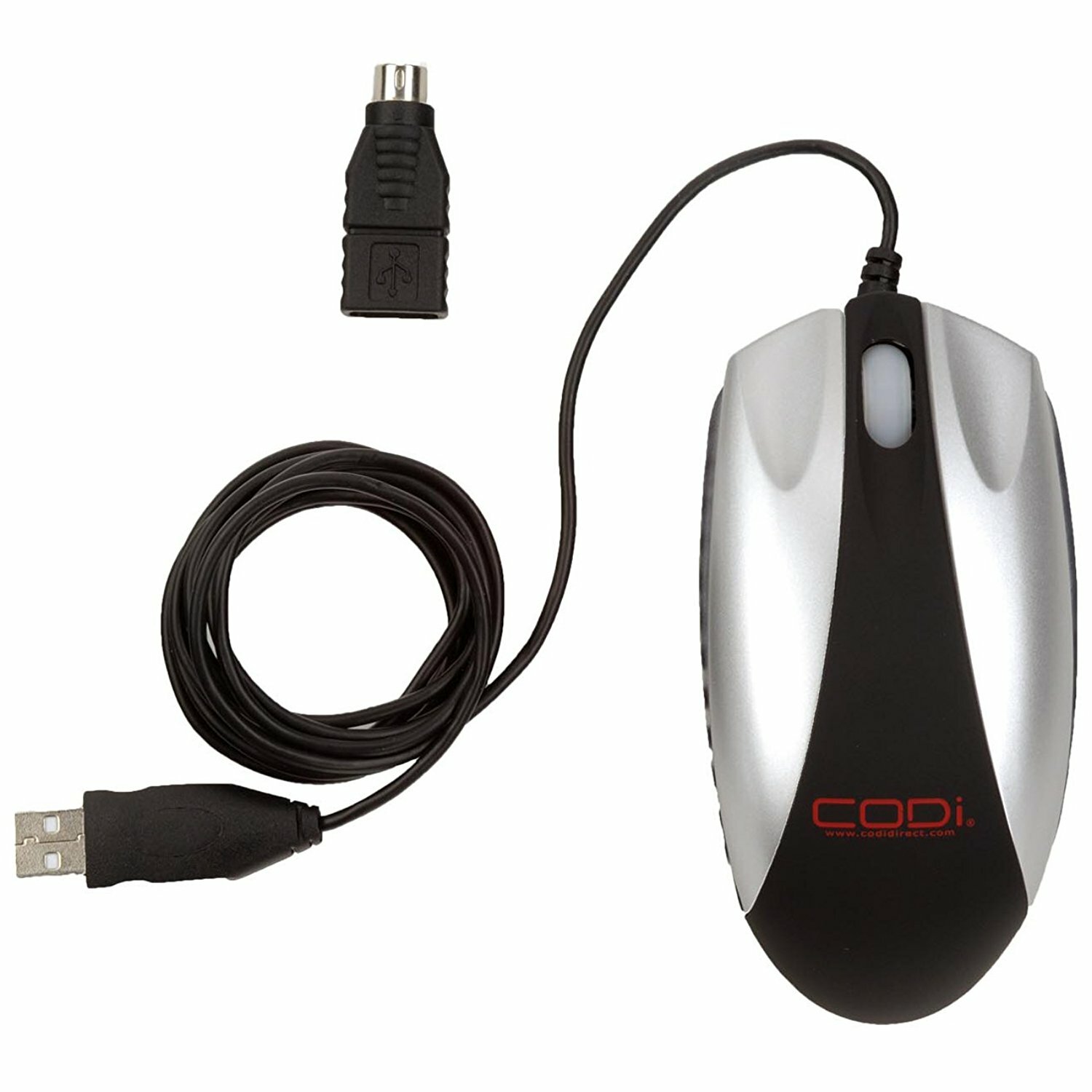 CODI Office Home Desktop Wired Optical Mouse Ergonomic Full Size Design 1300DPI