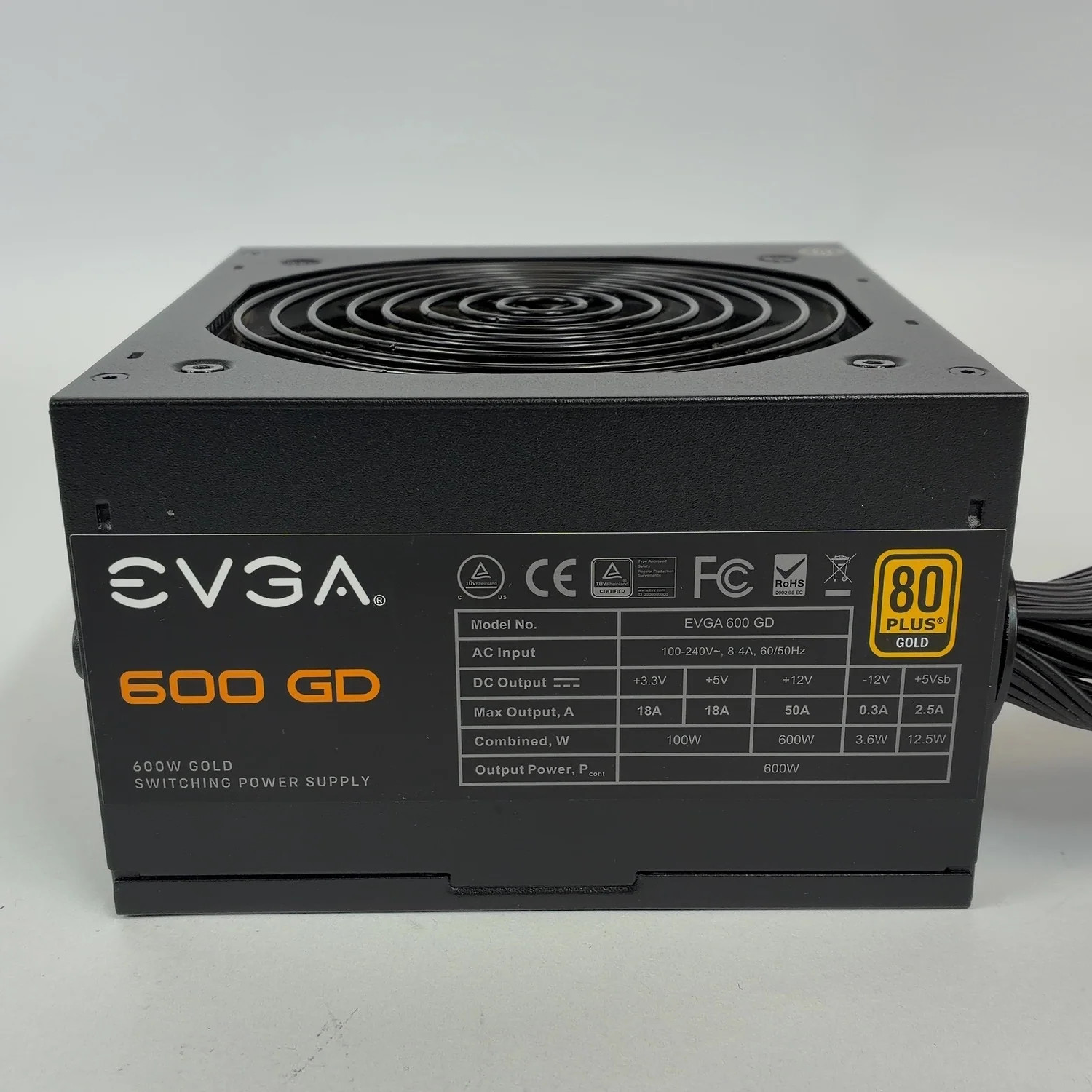 EVGA 600 GD 100-GD-0600-B1 80 Plus Gold 600W Non Modular Power Supply