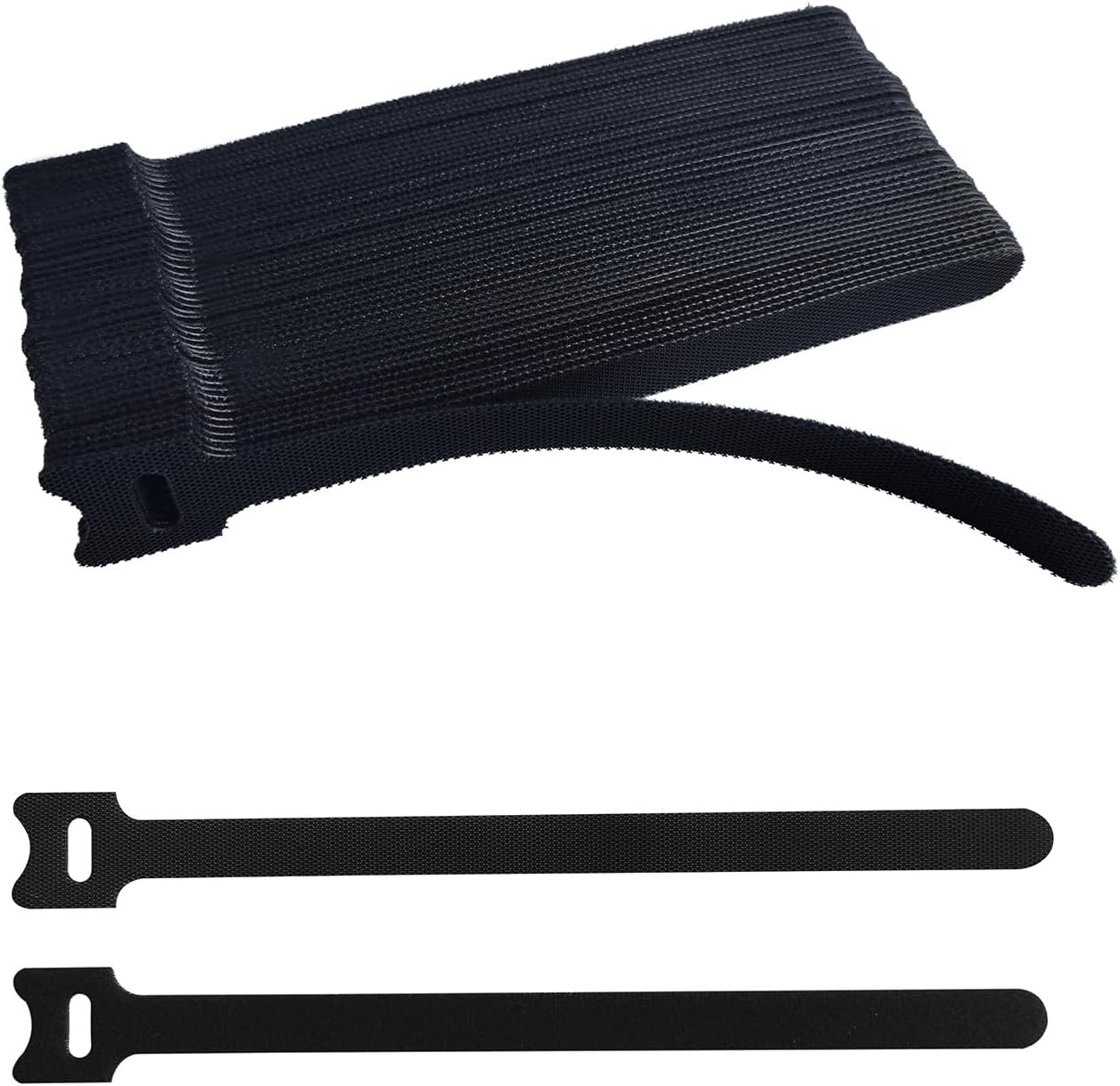 8 Inches 60 PCS Black Reusable Cable Ties,Multi-Purpose Adjustable Cord Straps,C