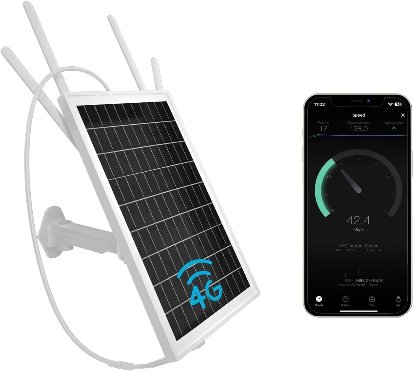 LASTCOW 4G LTE Solar WiFi Router 15W 26000mAh Battery SIM Slot IP66 Outdoor
