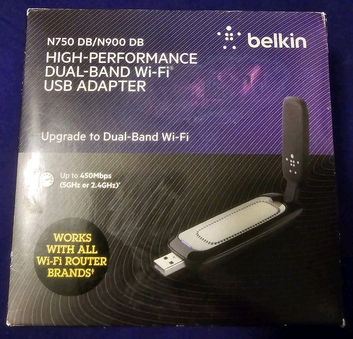 Belkin N750 DB/N900 DB High-Performance Dual-Band WiFi USB Adapter
