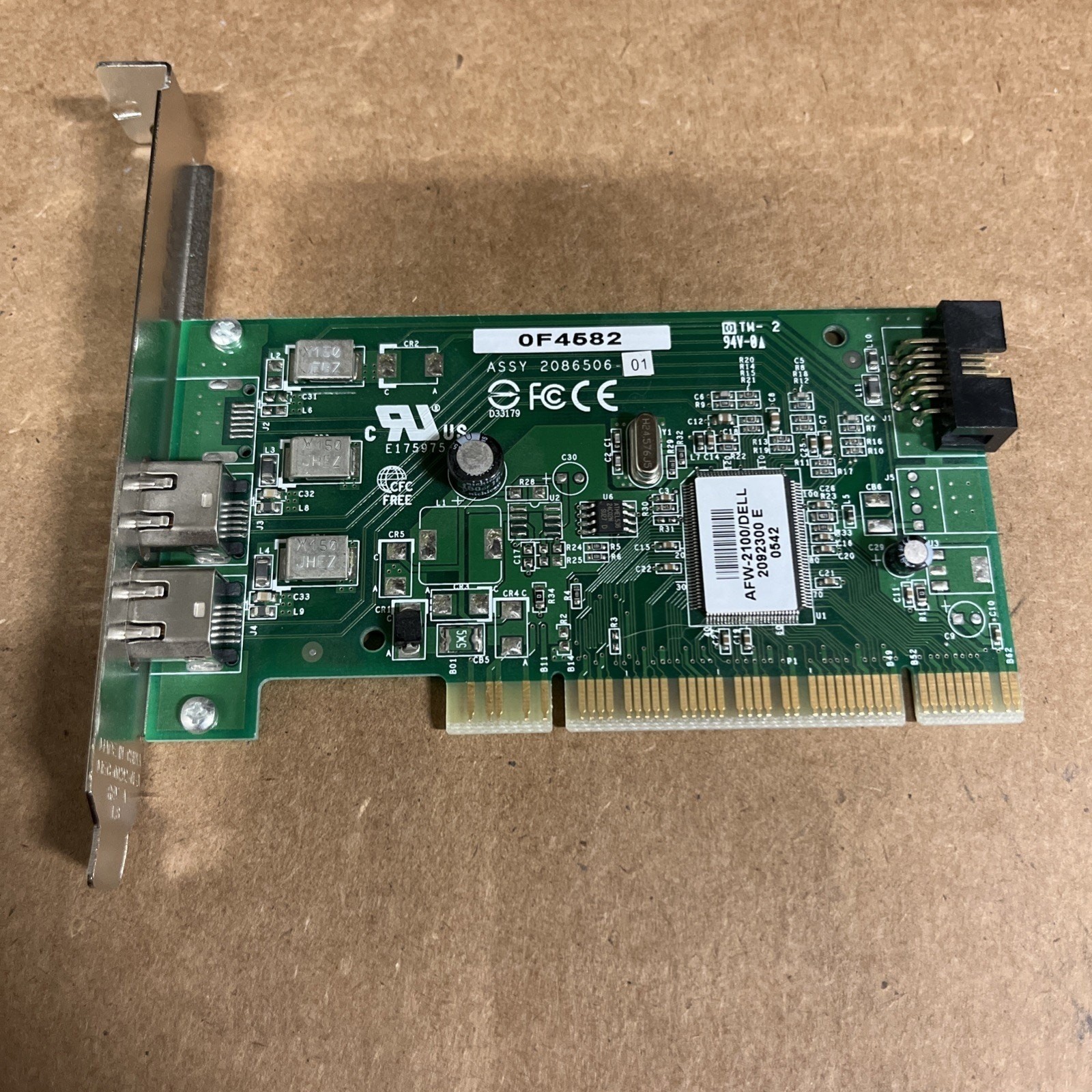 Dell CN-0F4582 Adaptec 2-Port Firewire Controller Card AFW-2100 2086506-01