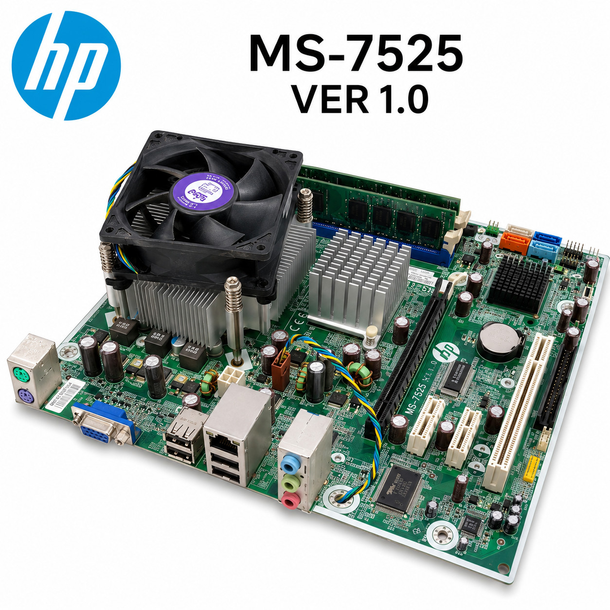 HP MS-7525 + Intel Core 2 Duo E6600 + 2GB DDR2 + I/O Shield + Fan