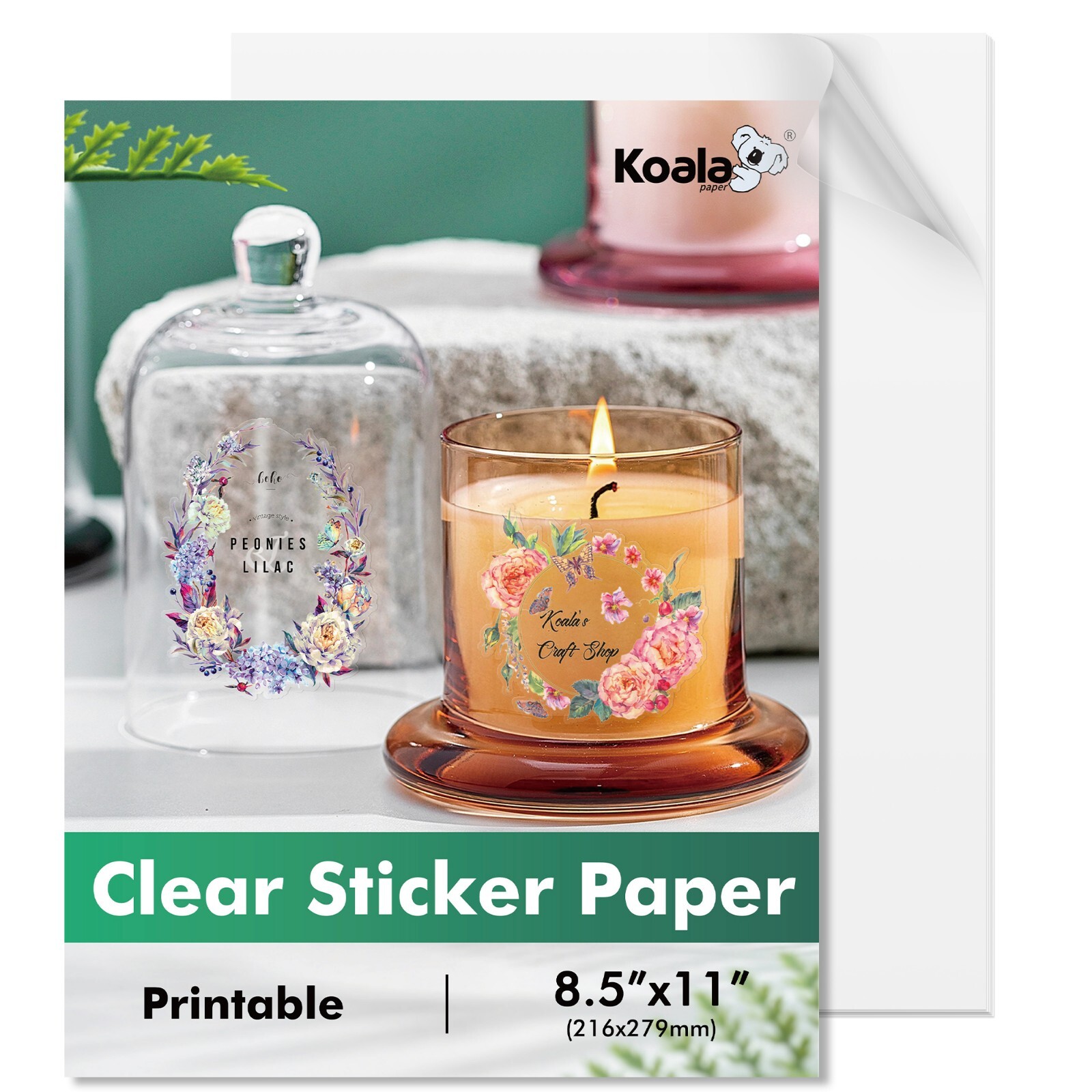 KIT Koala Transparent Sticker Paper for Inkjet + Self-Adhesive Laminating Sheets