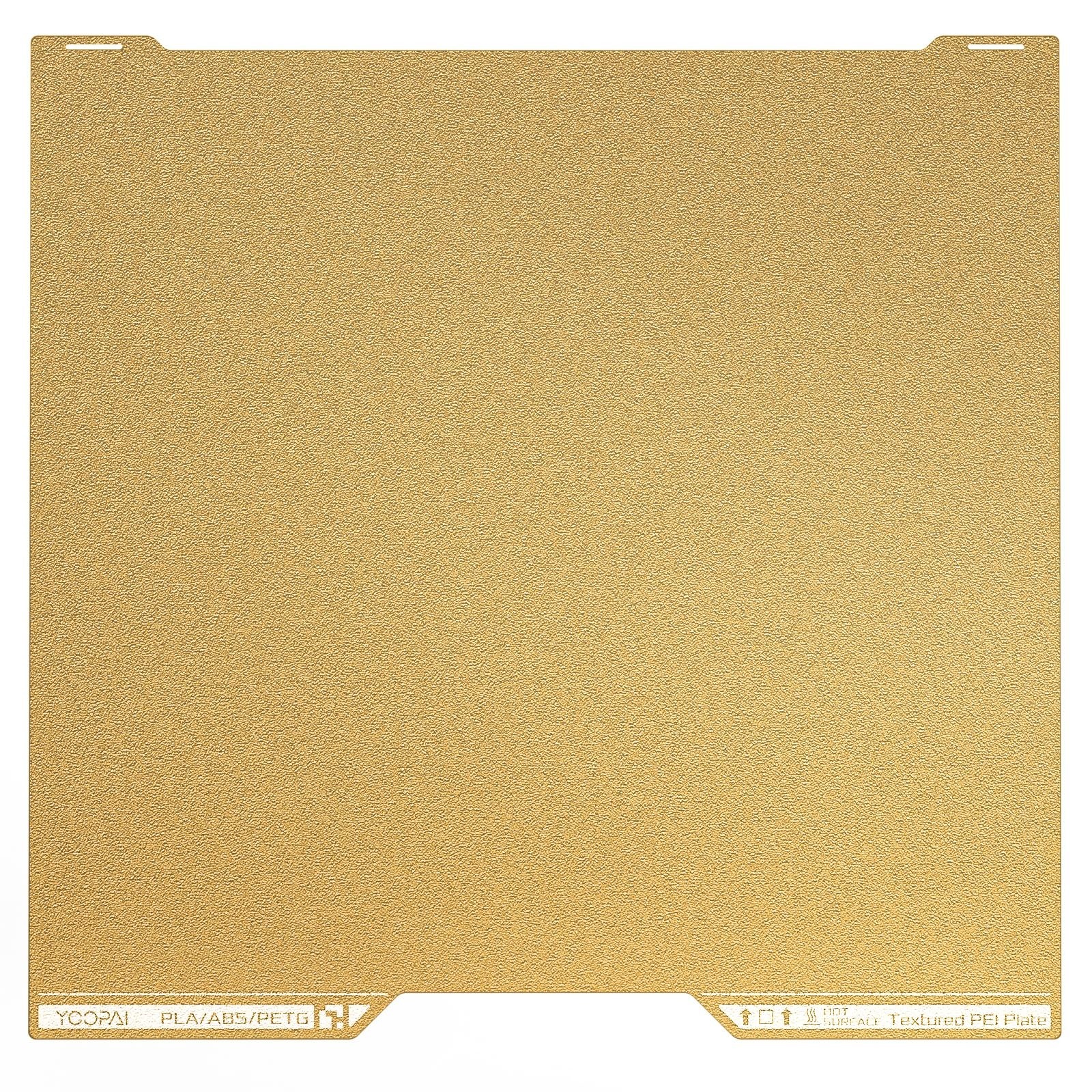 Bambu Lab H2D H2D Pro H2S 355x346mm Gold Textured PEI Spring Steel Build Plate
