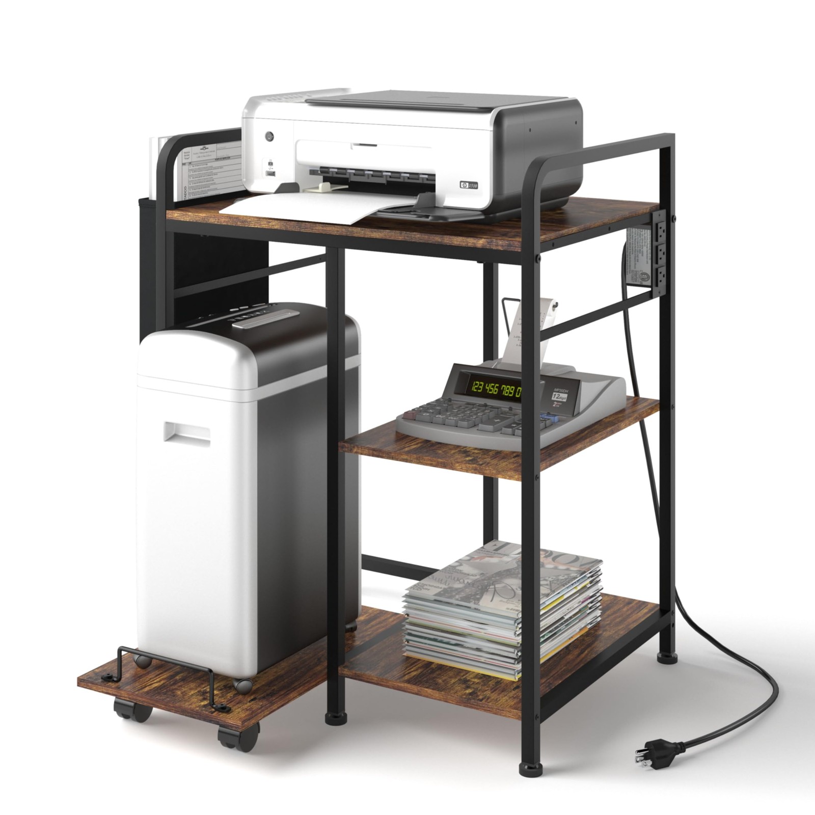 Sedegn Home Printer Stand: 3-Outlet Charging Station - Power 3 Devices | Tidy...