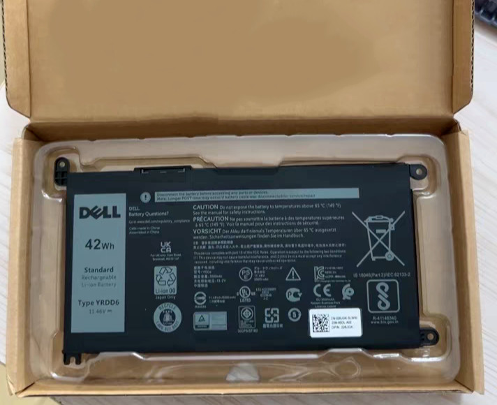 Genuine YRDD6 42Wh Battery For Dell Inspiron 3493 3582 3583 3584 7586 3793