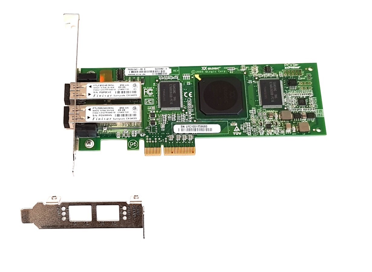 Dell QLogic QLE2462-E Bracket 2-Ports Network Card PX2510401-55 D