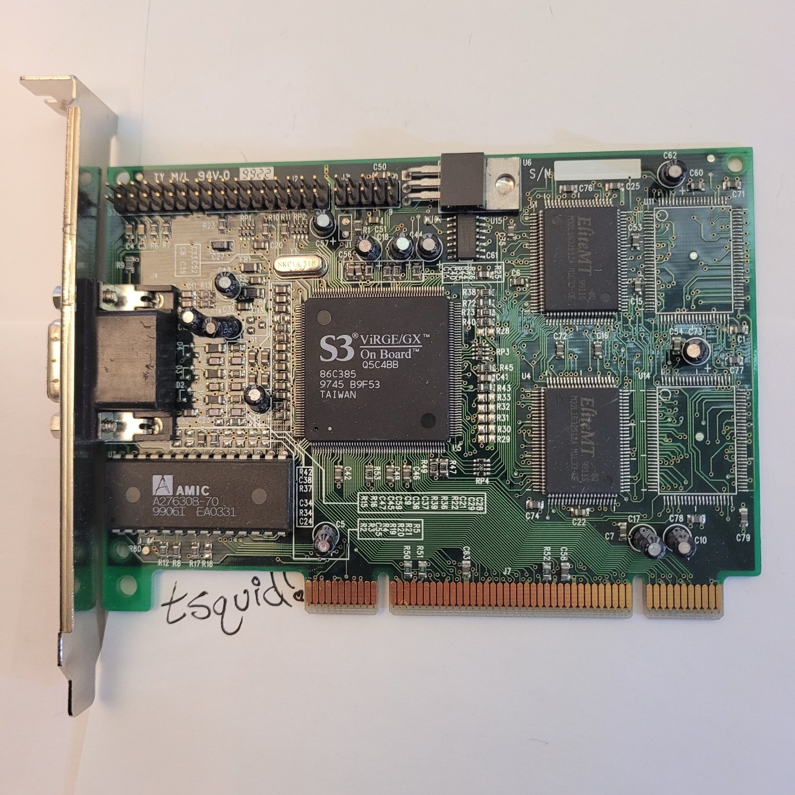 S3 ViRGE/GX 86C385 Graphics Card PCI 2MB VGA Excellent Vintage GPU 9745
